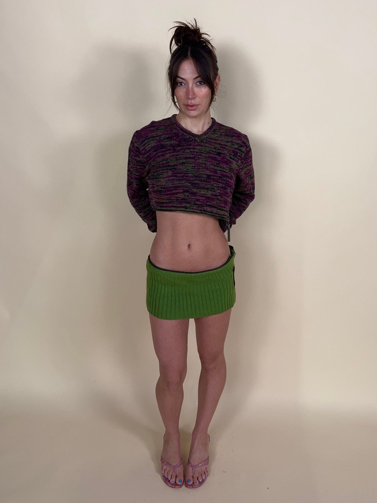 (rare) Dirk Bikkembergs F/W 1996 convertible zip-off sweater & skirt