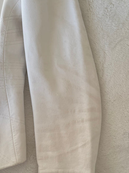 *rare* gucci s/s 2004 pleated white leather jacket