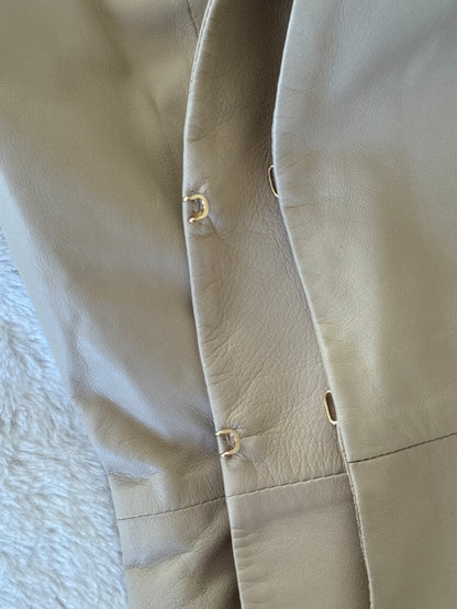 valentino 2000's buttercream leather blazer