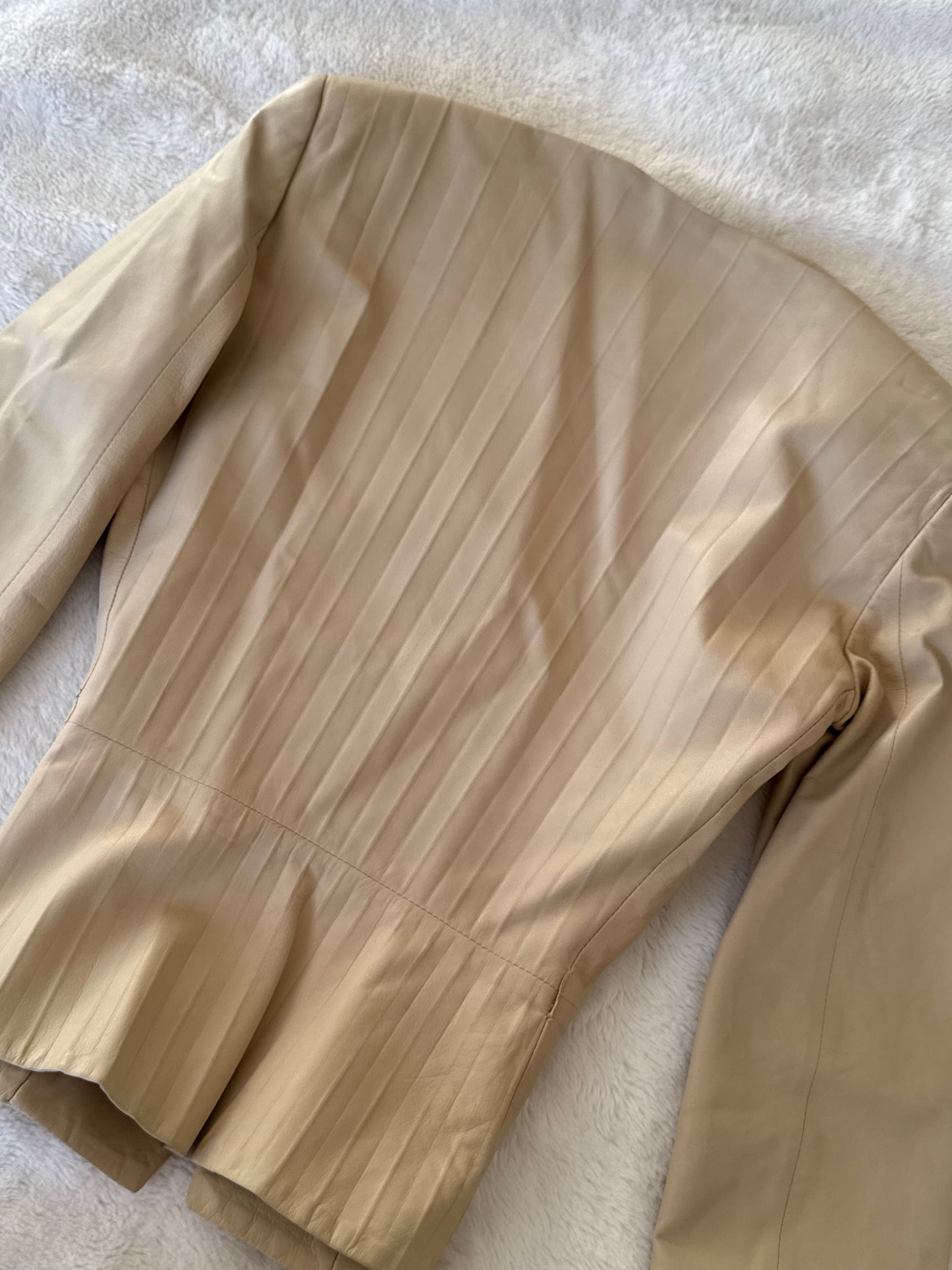 valentino 2000's buttercream leather blazer