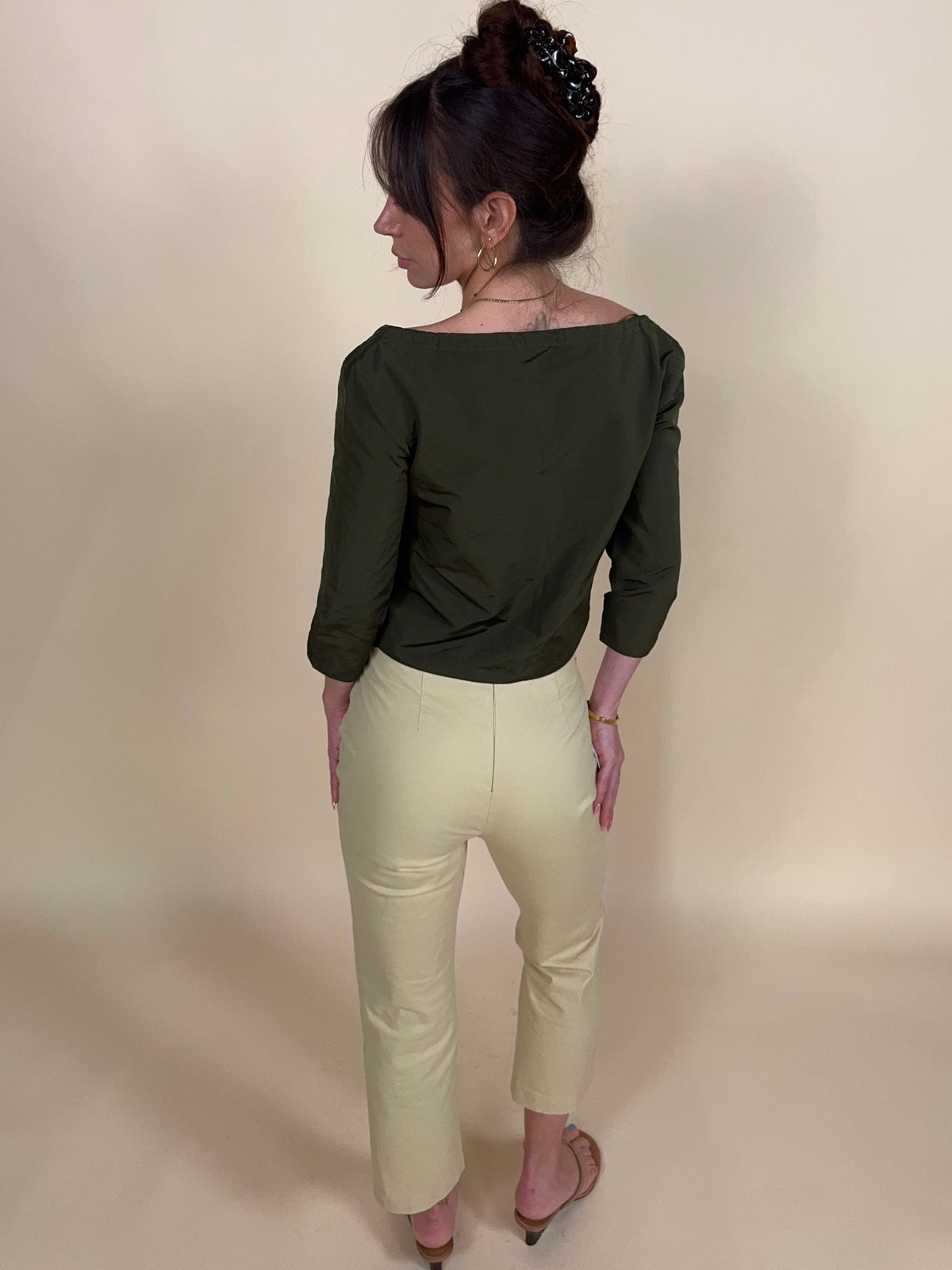 (rare) Miu Miu S/S 1999 runway leather tie top