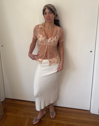 blumarine s/s 2000 sheer floral top