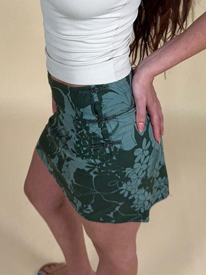 Miu Miu S/S 2003 cheongsam floral mini skirt