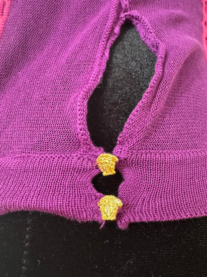 (NWT) Gianni Versace S/S 2002 gold medusa racerback top