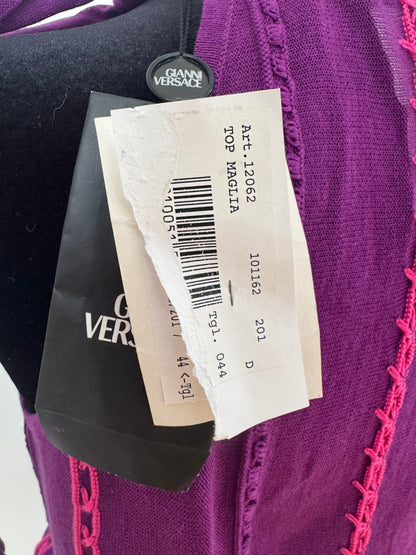(NWT) Gianni Versace S/S 2002 gold medusa racerback top