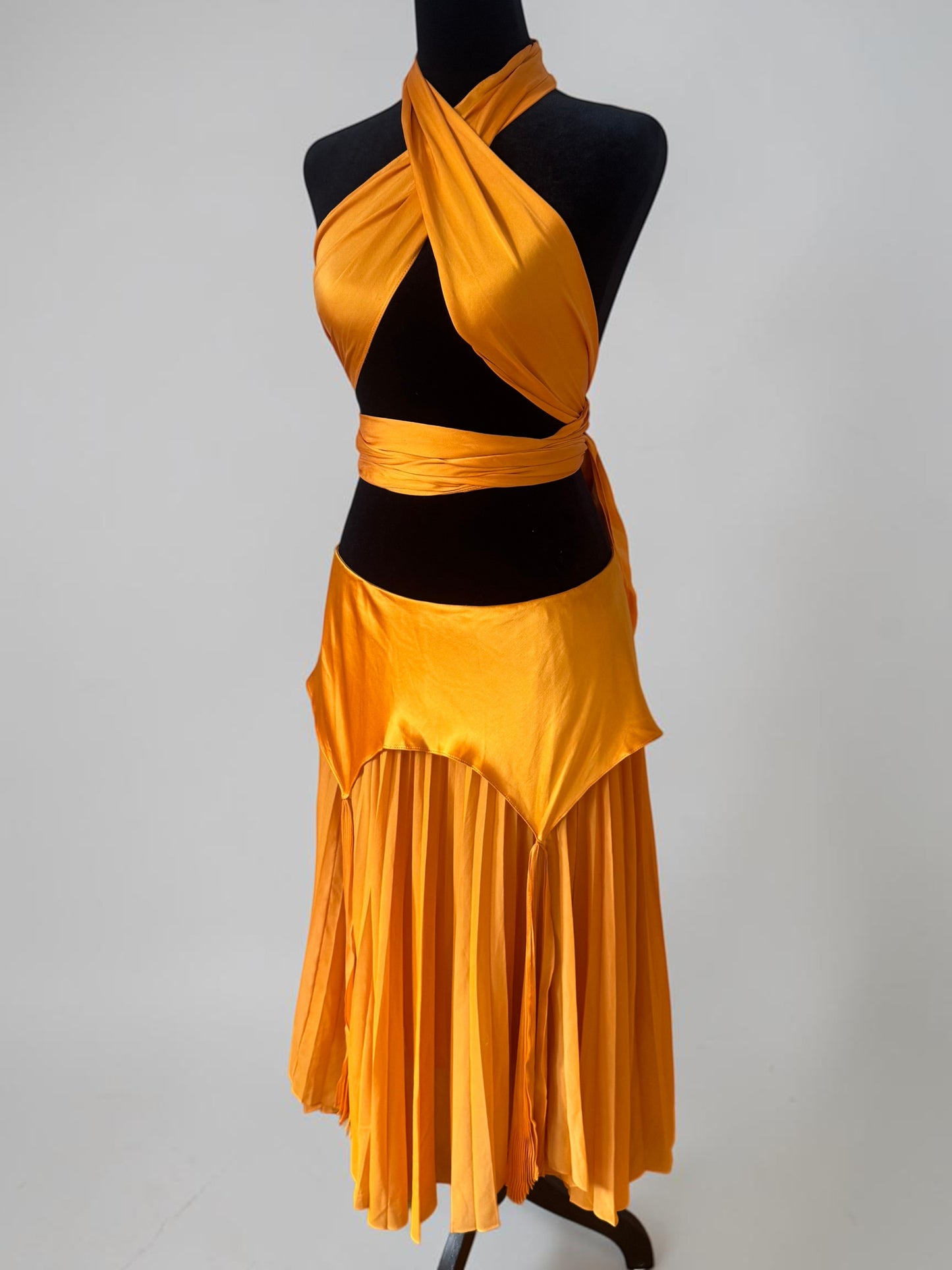 (rare) (NWT) Yves Saint Laurent S/S 2004 by Tom Ford runway silk skirt and scarf top