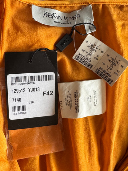 (rare) (NWT) Yves Saint Laurent S/S 2004 by Tom Ford runway silk skirt and scarf top