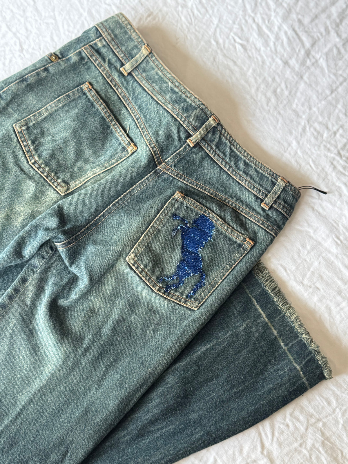 Chloe S/S 2001 by Stella McCartney sequin horse jeans