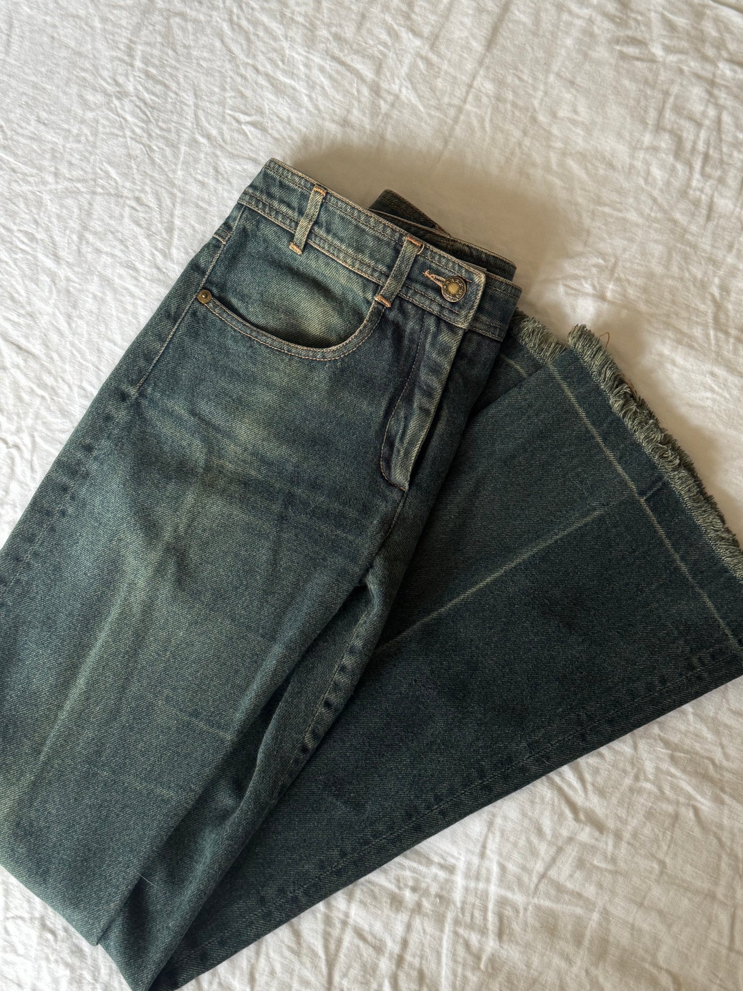 Chloe S/S 2001 by Stella McCartney sequin horse jeans