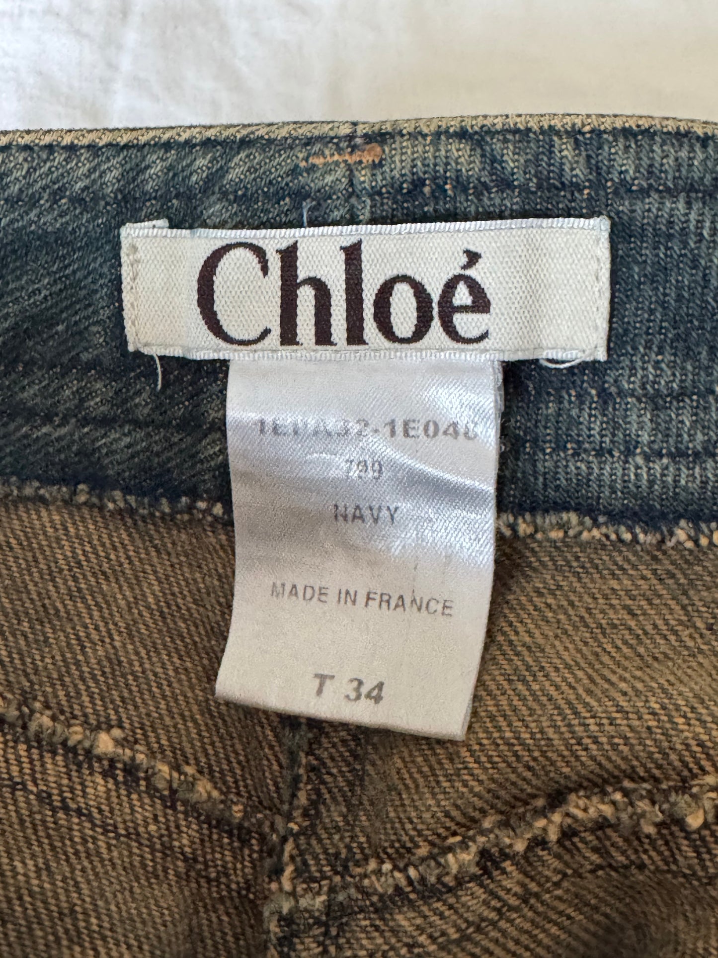 Chloe S/S 2001 by Stella McCartney sequin horse jeans