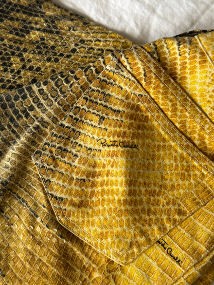 Roberto Cavalli F/W 1998 runway snake print jeans