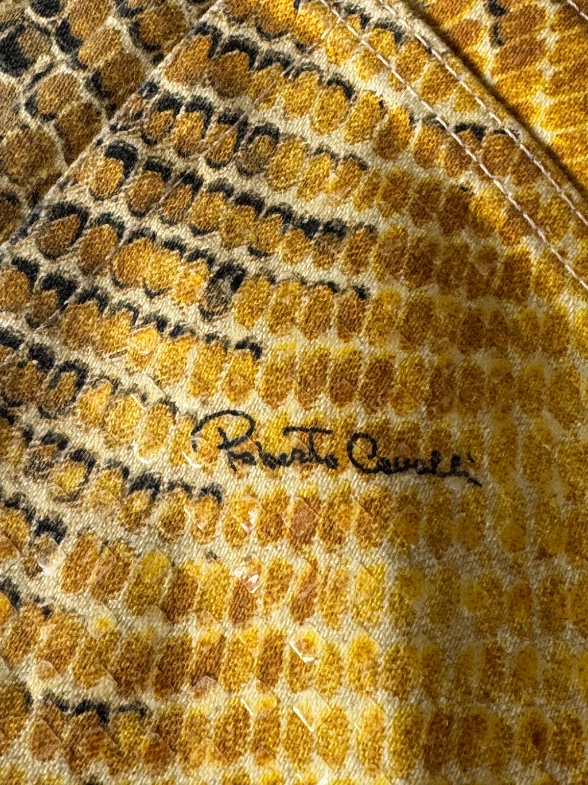 Roberto Cavalli F/W 1998 runway snake print jeans