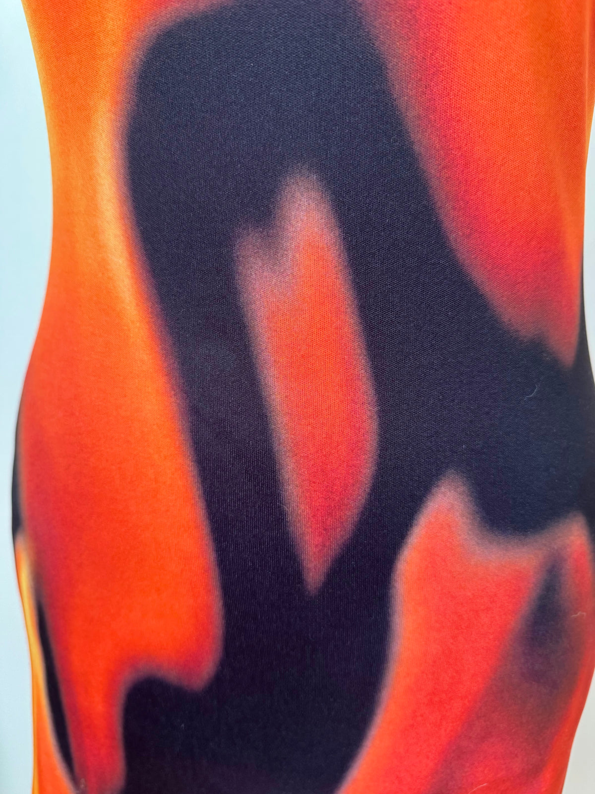 (rare) (documented) Todd Oldham S/S 1994 runway strapless flame dress