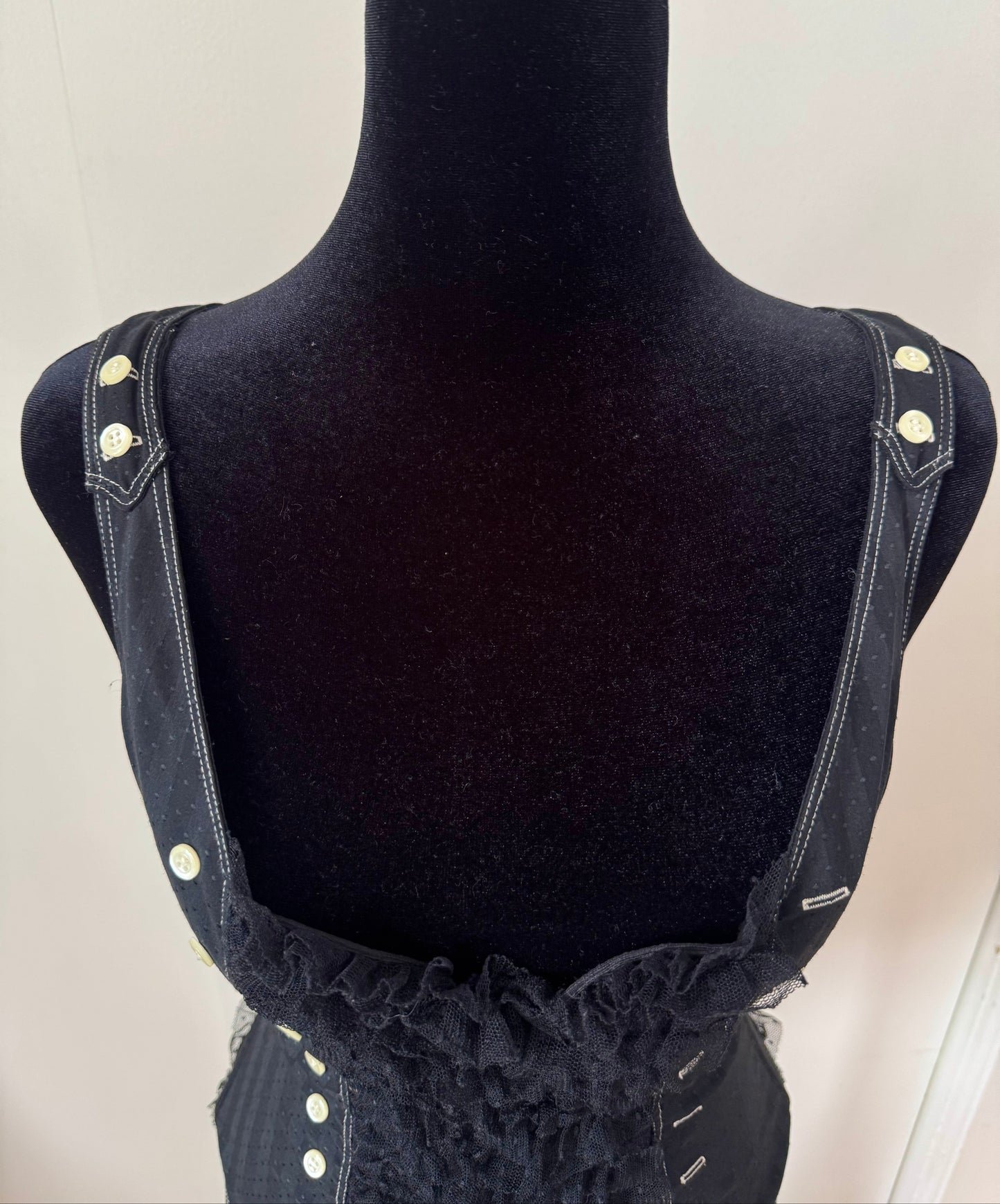(rare) Chantal Thomass F/W 2006 ruffle button corset top