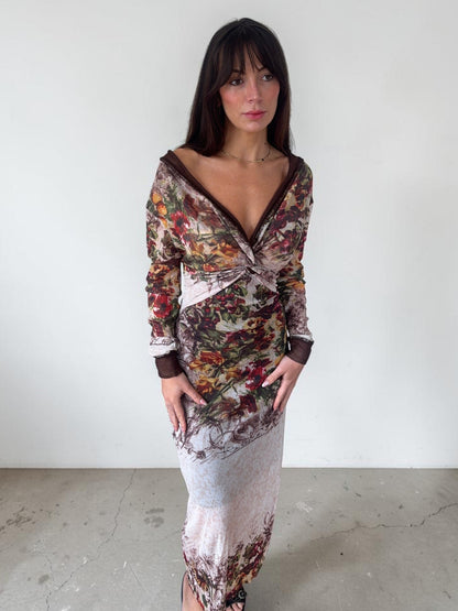 *rare* jean paul gaultier s/s 1999 floral maxi dress