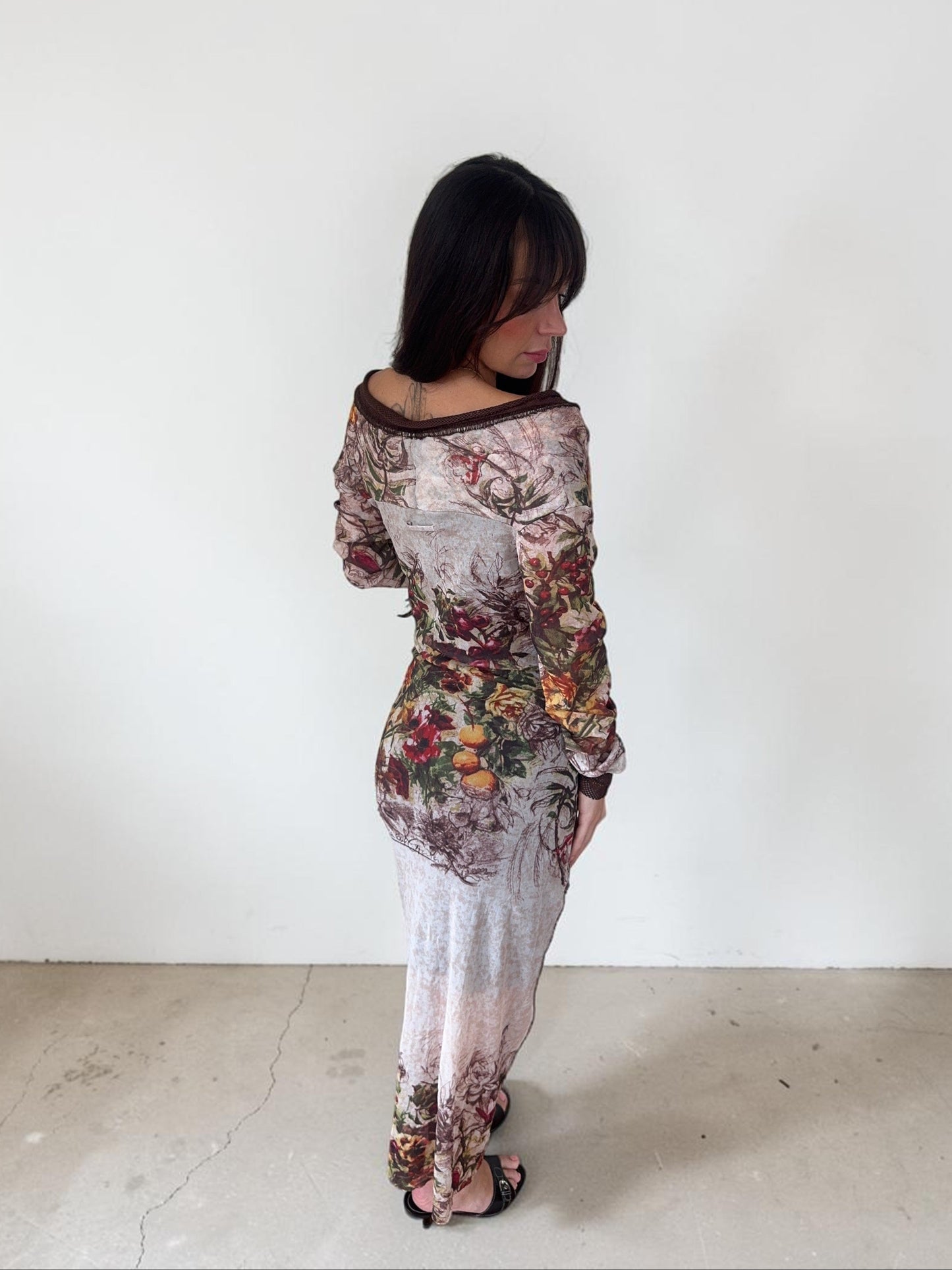 *rare* jean paul gaultier s/s 1999 floral maxi dress