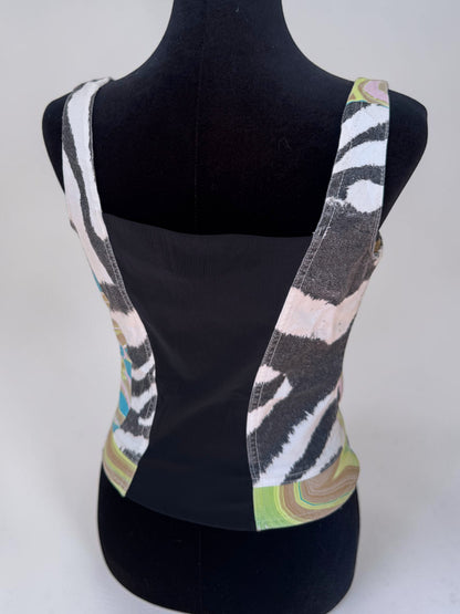 roberto cavalli spring summer 2003 floral corset top