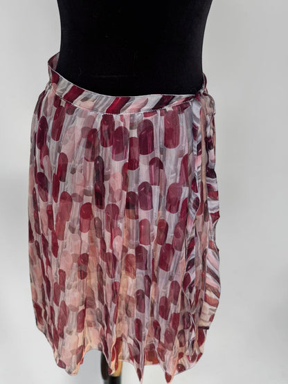 *rare* prada spring summer 2000 lipstick silk skirt