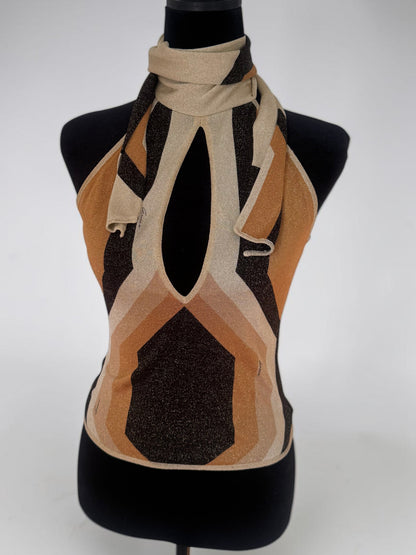 *rare* gucci fall winter 2002 kaleidoscope scarf halter top