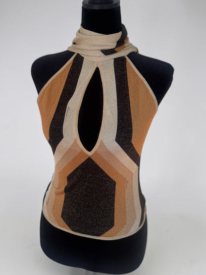 *rare* gucci fall winter 2002 kaleidoscope scarf halter top