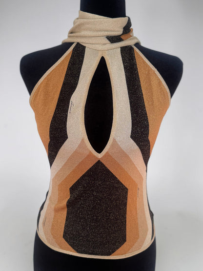 *rare* gucci fall winter 2002 kaleidoscope scarf halter top