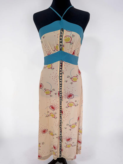 vintage marc jacob's 2000's halter midi silk dress