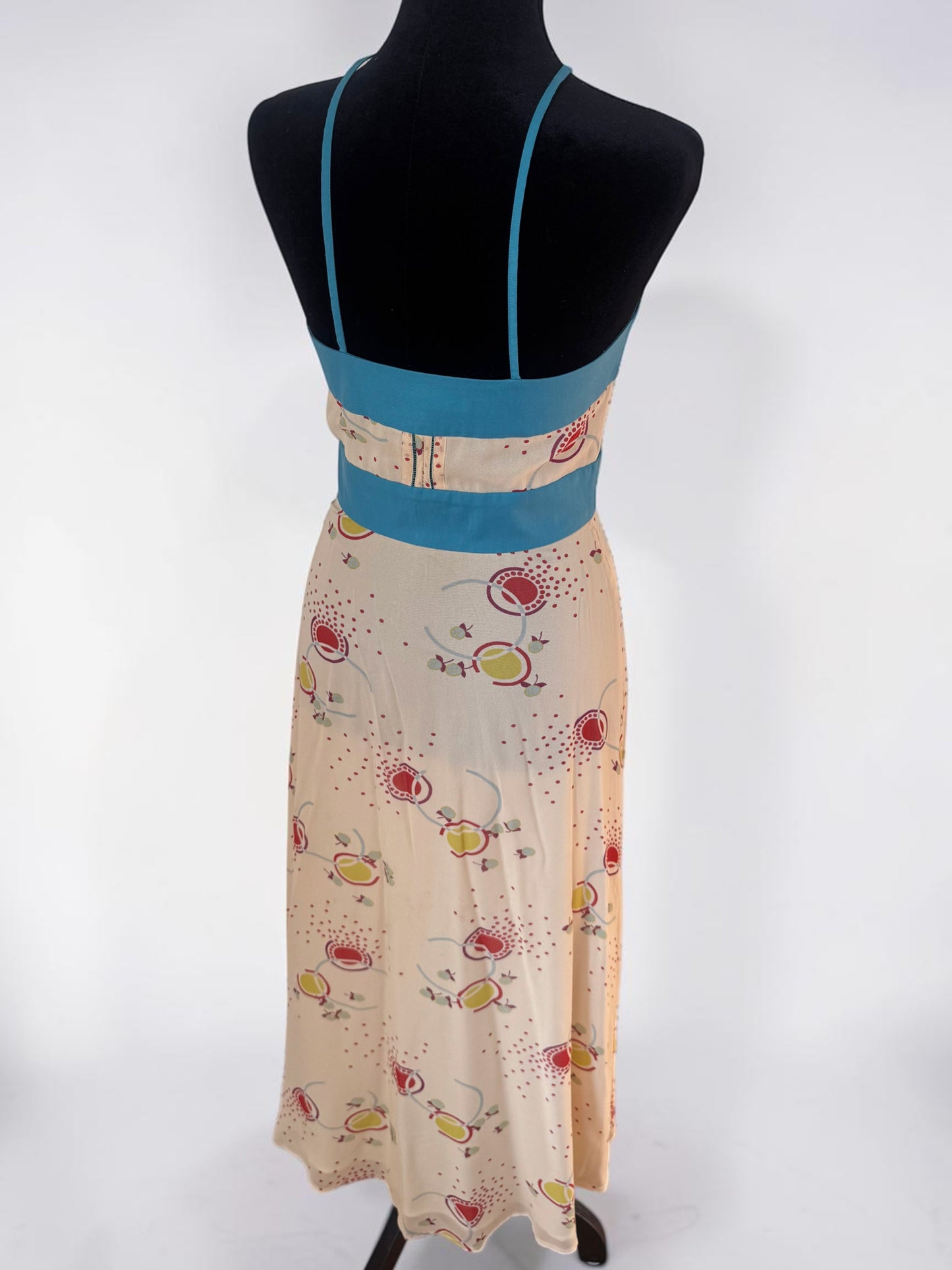 vintage marc jacob's 2000's halter midi silk dress