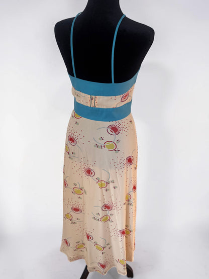 vintage marc jacob's 2000's halter midi silk dress