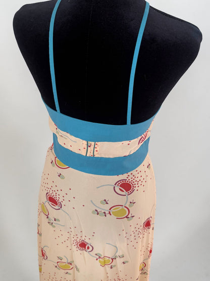 vintage marc jacob's 2000's halter midi silk dress