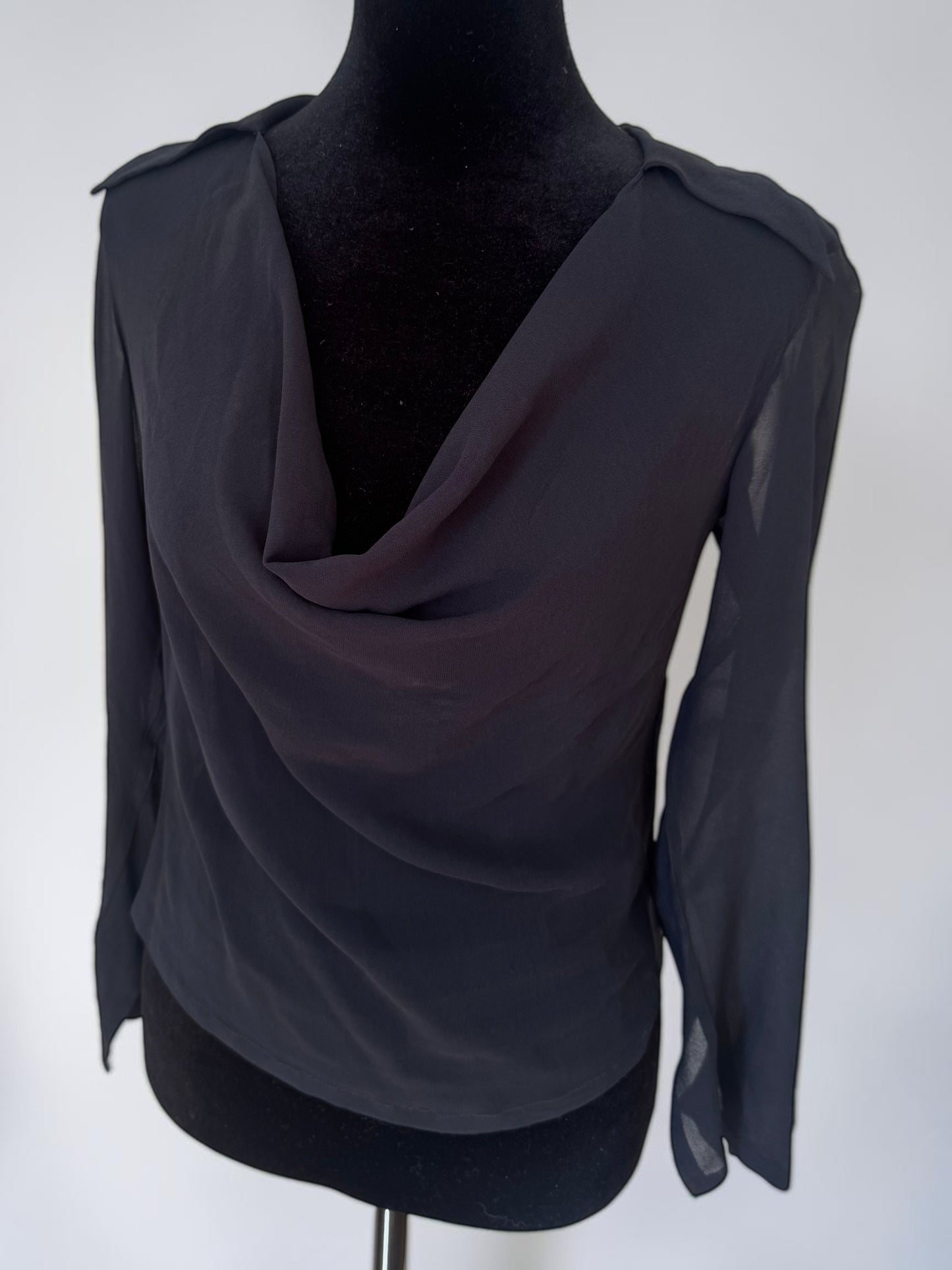 *rare* gucci spring summer 1997 sheer cowl neck top