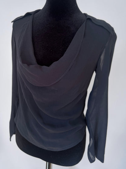 *rare* gucci spring summer 1997 sheer cowl neck top