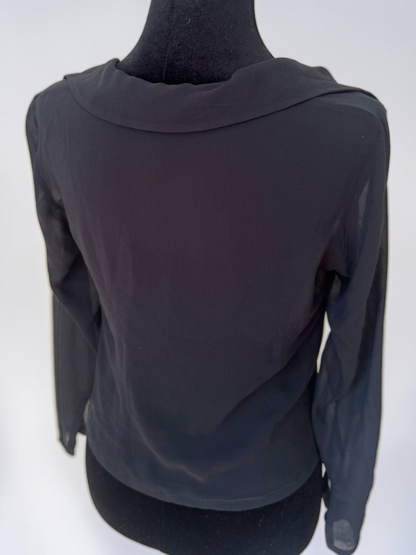 *rare* gucci spring summer 1997 sheer cowl neck top