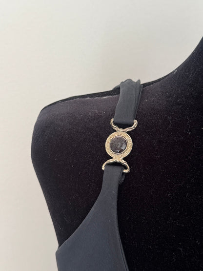 *rare* gianni versace couture spring summer 1995 black backless dress