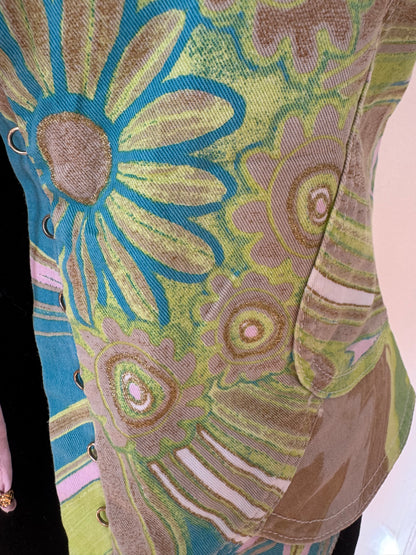 roberto cavalli spring summer 2003 floral corset top