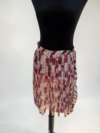 *rare* prada spring summer 2000 lipstick silk skirt