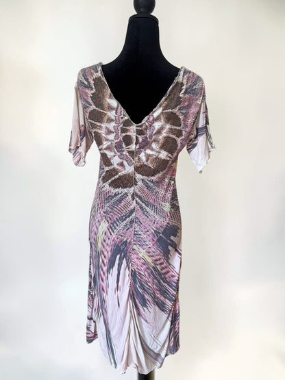 *rare* roberto cavalli spring summer 2004 pink feather dress
