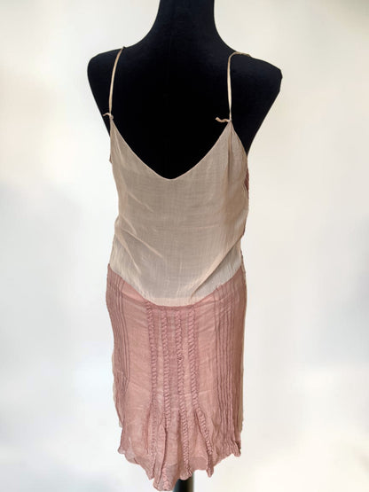 prada fall winter 2005 pink whipstitch silk dress