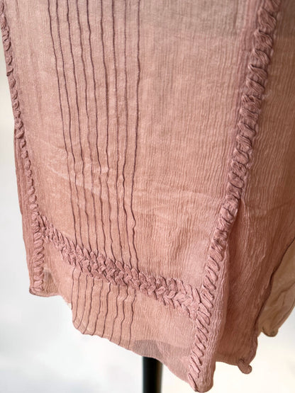 prada fall winter 2005 pink whipstitch silk dress