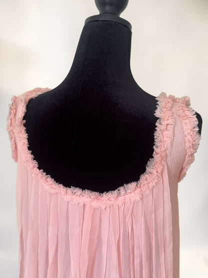 *rare* gucci fall winter 2001 ruffle pink silk tank top