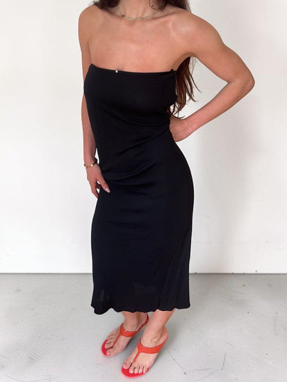 (rare) Gianni Versace couture S/S 1999 black medusa strapless dress