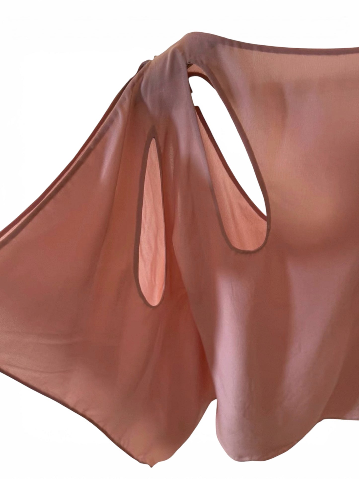 *rare* gucci spring summer 2002 pink silk floral cutout top (new with tags)
