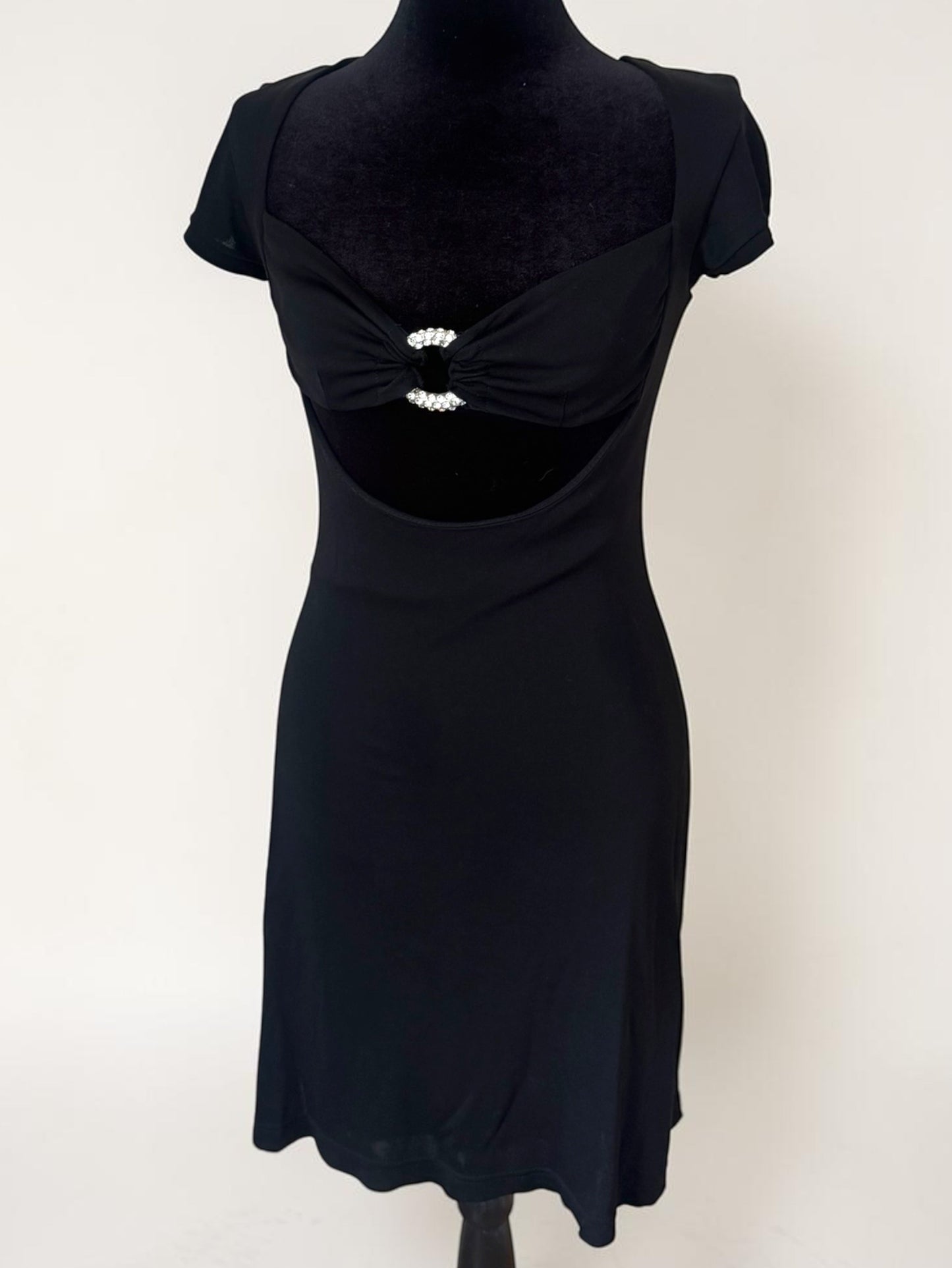 (rare) Todd Oldham S/S 1995 runway cutout rhinestone o-ring dress