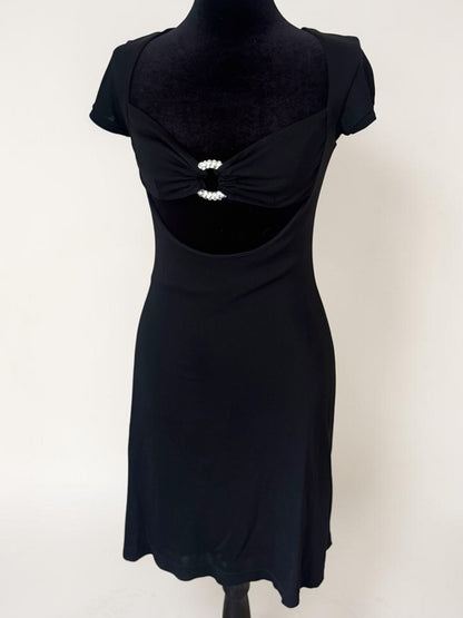 (rare) Todd Oldham S/S 1995 runway cutout rhinestone o-ring dress