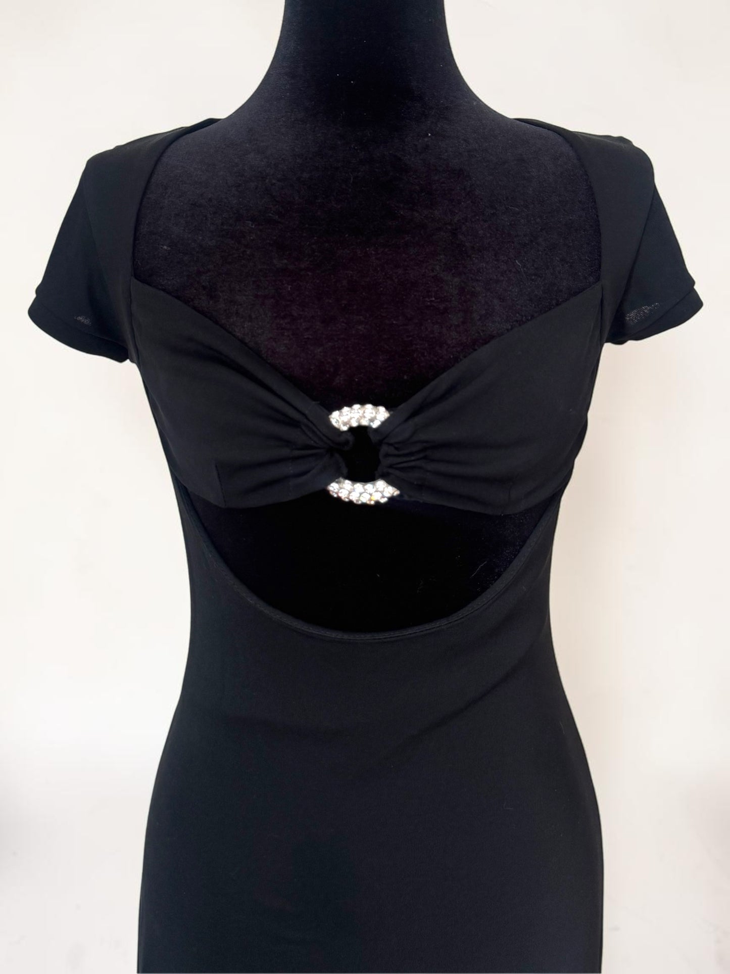 (rare) Todd Oldham S/S 1995 runway cutout rhinestone o-ring dress