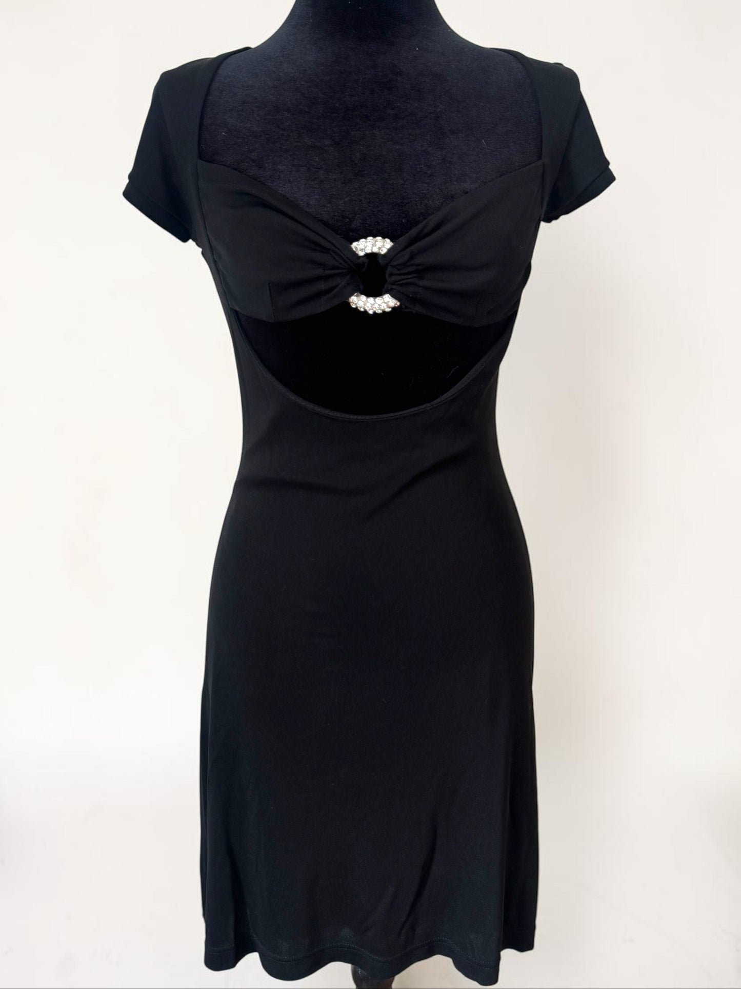 (rare) Todd Oldham S/S 1995 runway cutout rhinestone o-ring dress