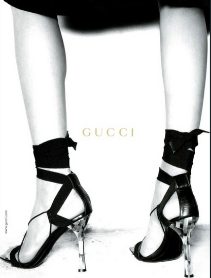 *rare* gucci f/w 2002 mother of pearl heels