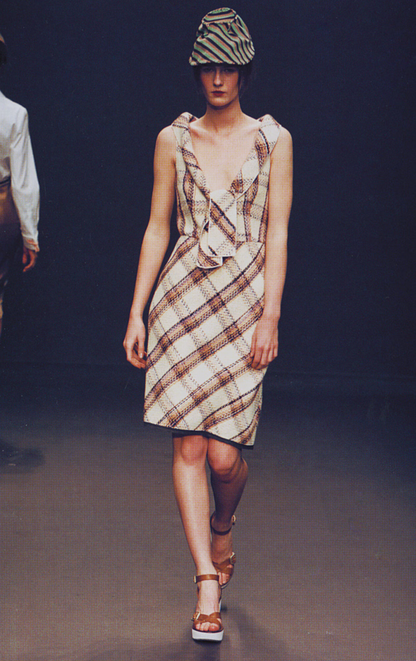 miu miu fall winter 2000 plaid wool dress
