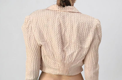 *rare* chloe spring summer 1998 blush pink cropped blouse