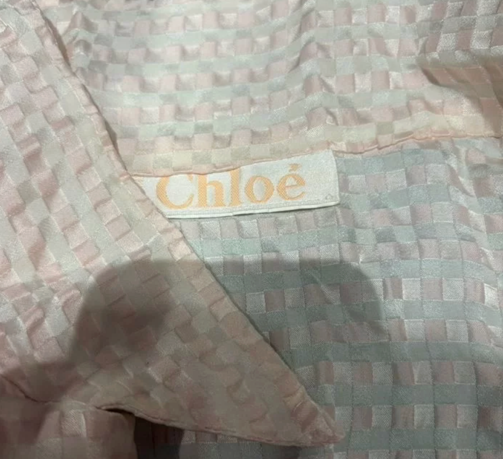 *rare* chloe spring summer 1998 blush pink cropped blouse