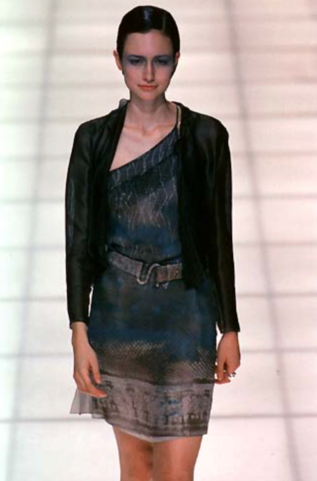 Emporio Armani S/S 1998 runway strappy silk dress